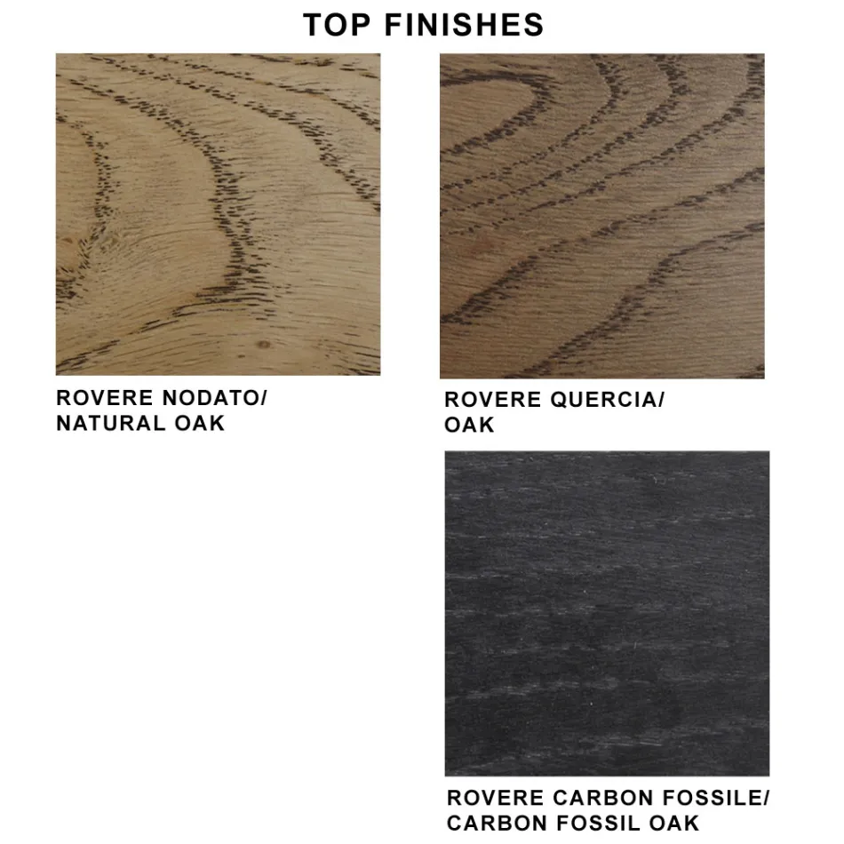 Modernt matbord i fanerat trä och glas Tillverkat i Italien - Strappo Viadurini