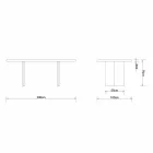 Modernt ek matbord tillverkat i Italien 200x100cm Paul Viadurini