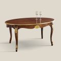 Utdragbart ovalt matbord 270 cm i trä Made in Italy - Barock