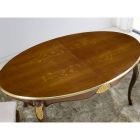 Utdragbart ovalt matbord 270 cm i trä Made in Italy - Barock Viadurini