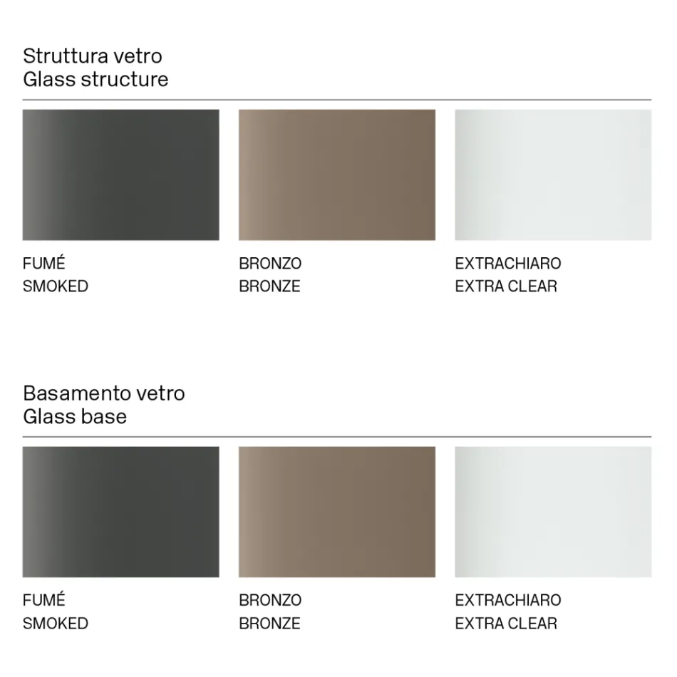 Ovalt matbord med glasskiva och bas Tillverkat i Italien - Tiseo Viadurini