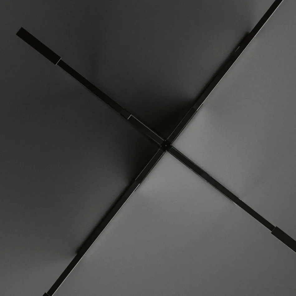 Ovalt matbord med glasskiva och bas Tillverkat i Italien - Tiseo Viadurini