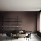 Ovalt matbord med glasskiva och bas Tillverkat i Italien - Tiseo Viadurini