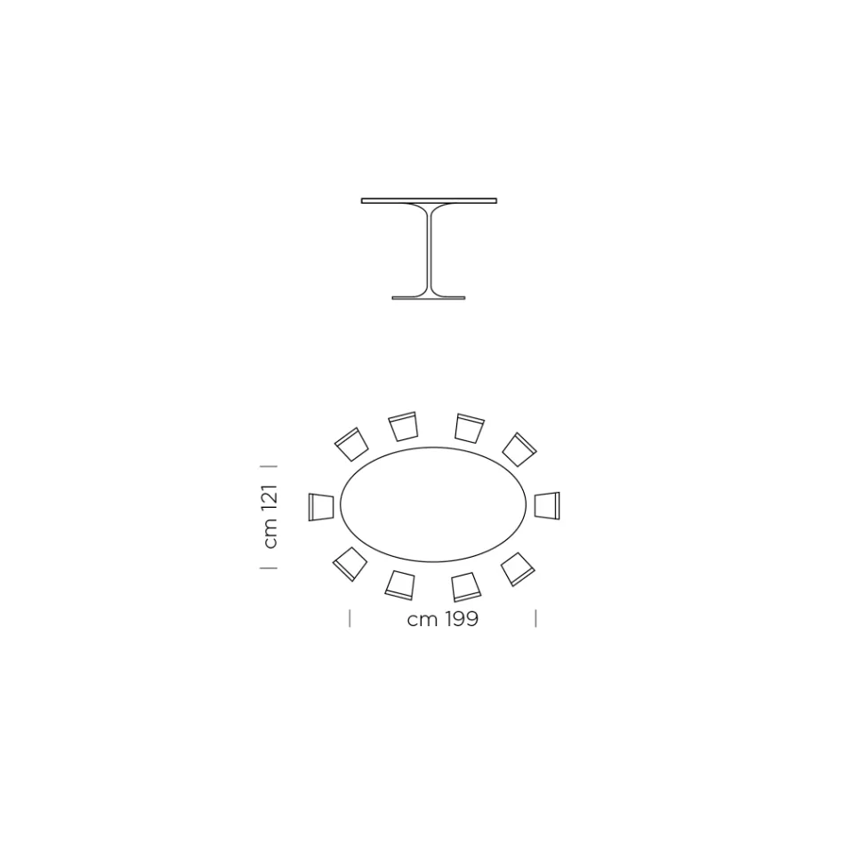 Ovalt matbord med lyx Made in Italy Fenix Top - Dollars Viadurini