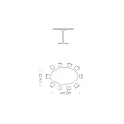 Ovalt matbord med lyx Made in Italy Fenix Top - Dollars Viadurini