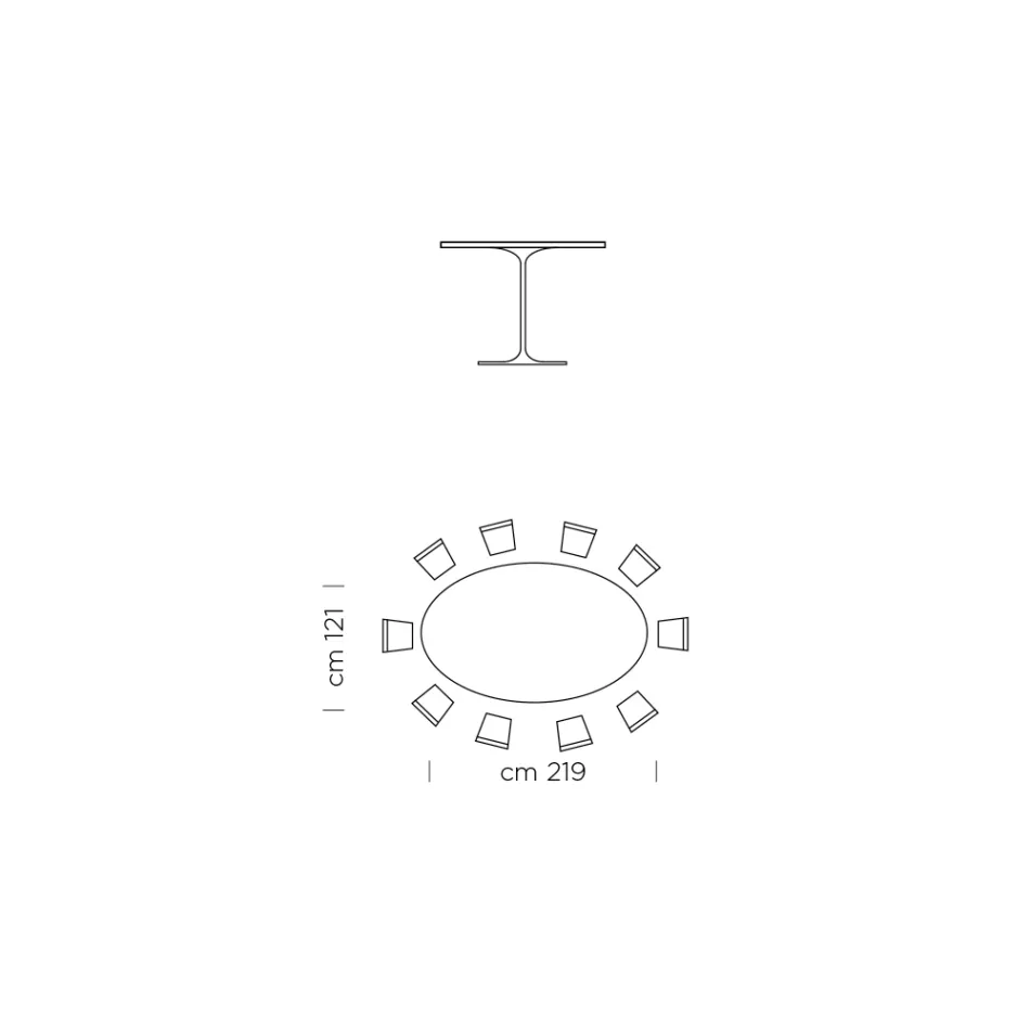 Ovalt matbord med lyx Made in Italy Fenix Top - Dollars Viadurini