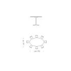 Ovalt matbord med lyx Made in Italy Fenix Top - Dollars Viadurini