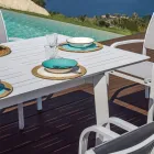 Utdragbart utomhusmatbord upp till 240 cm i aluminium - Levanto Viadurini