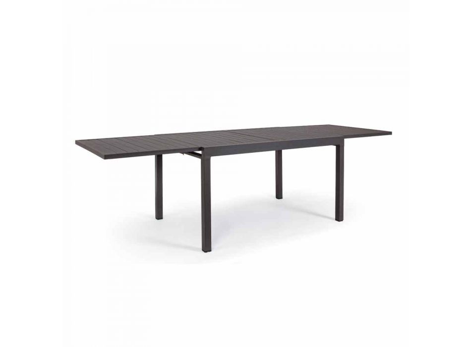 Utdragbart matbord utomhus Upp till 270 cm i aluminium - Veria Viadurini