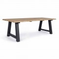 Matbord utomhus i teak och aluminium, Homemotion - Rolando