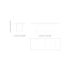 Trädgårdsmatbord i Iroko trä och stengods tillverkat i Italien - Bresson Viadurini