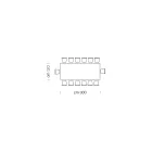 Matbordsskiva i Laminam och underrede i stål Tillverkad i Italien - Ezzellino Viadurini