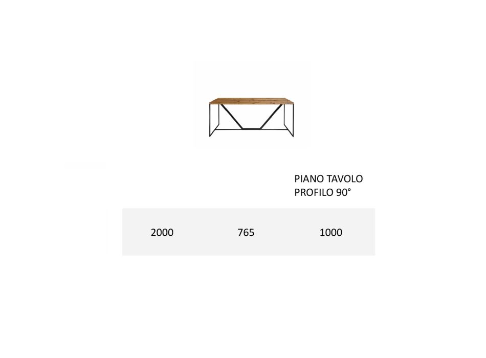 Matbordsskiva i massiv blockboard Tillverkad i Italien - Adelio Viadurini