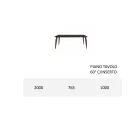 Matbordsskiva i Mdf med övre insats Tillverkad i Italien - Abisso Viadurini