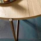 Modernt fällbart matbord i trä och metall Tillverkad i Italien - Menelao Viadurini