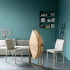 Modernt fällbart matbord i trä och metall Tillverkad i Italien - Menelao Viadurini