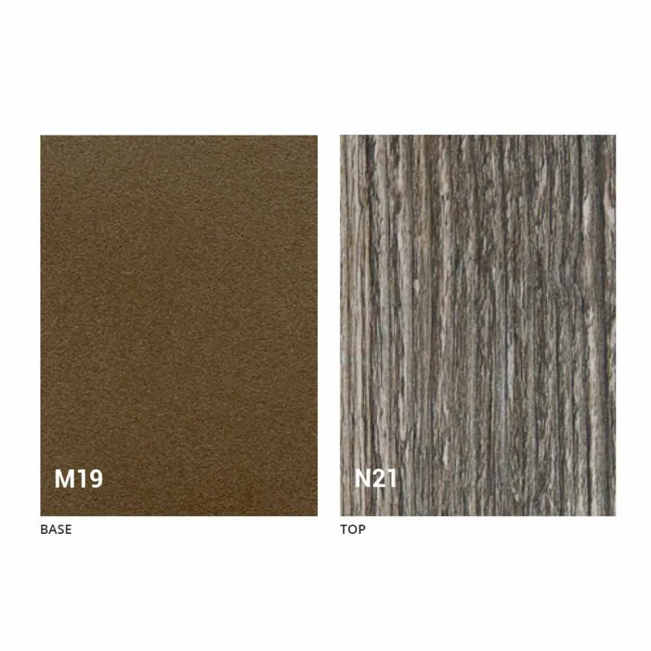 Modernt fällbart matbord i trä och metall Tillverkad i Italien - Menelao Viadurini