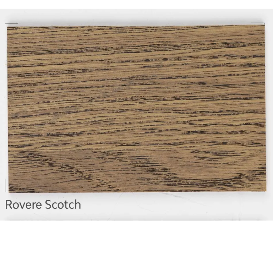 Matbord pläterat i fanerad knuten ek Tillverkad i Italien - Pilar Viadurini