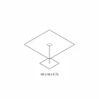 Fyrkantigt matbord i extremt glas och metall tillverkat i Italien - Dolce Viadurini