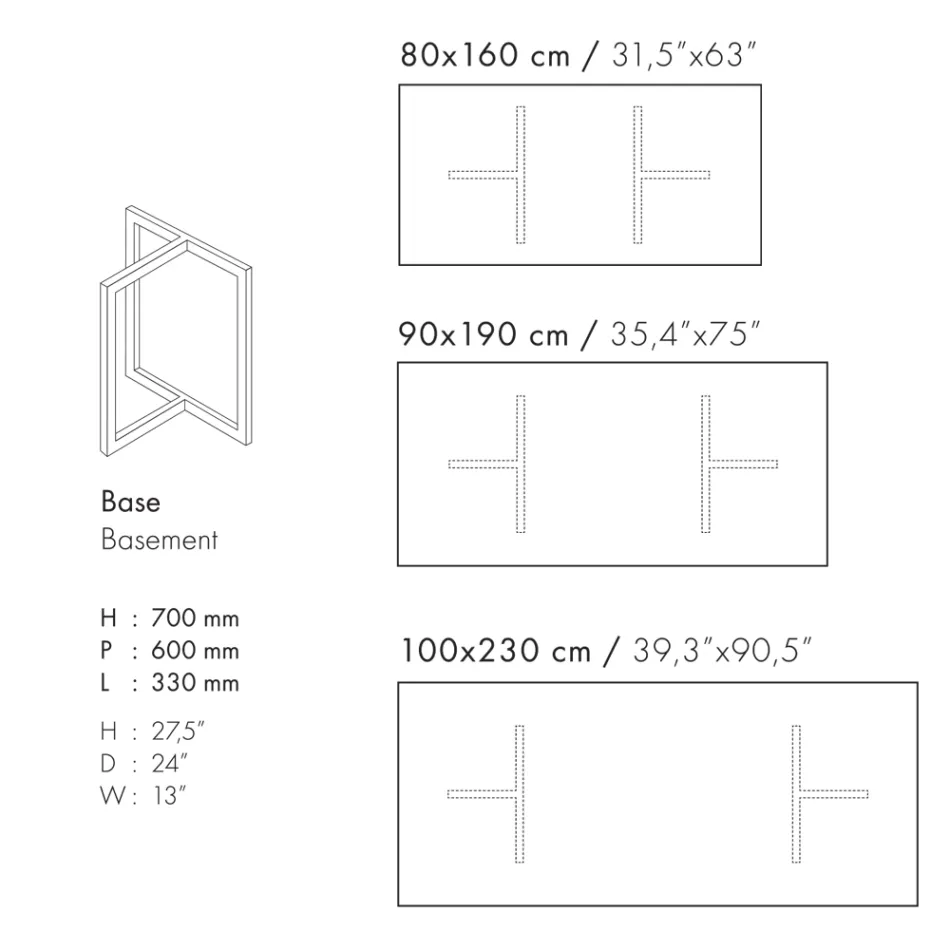 Rektangulärt matbord i porslinsstengods tillverkat i Italien - Emilio Viadurini