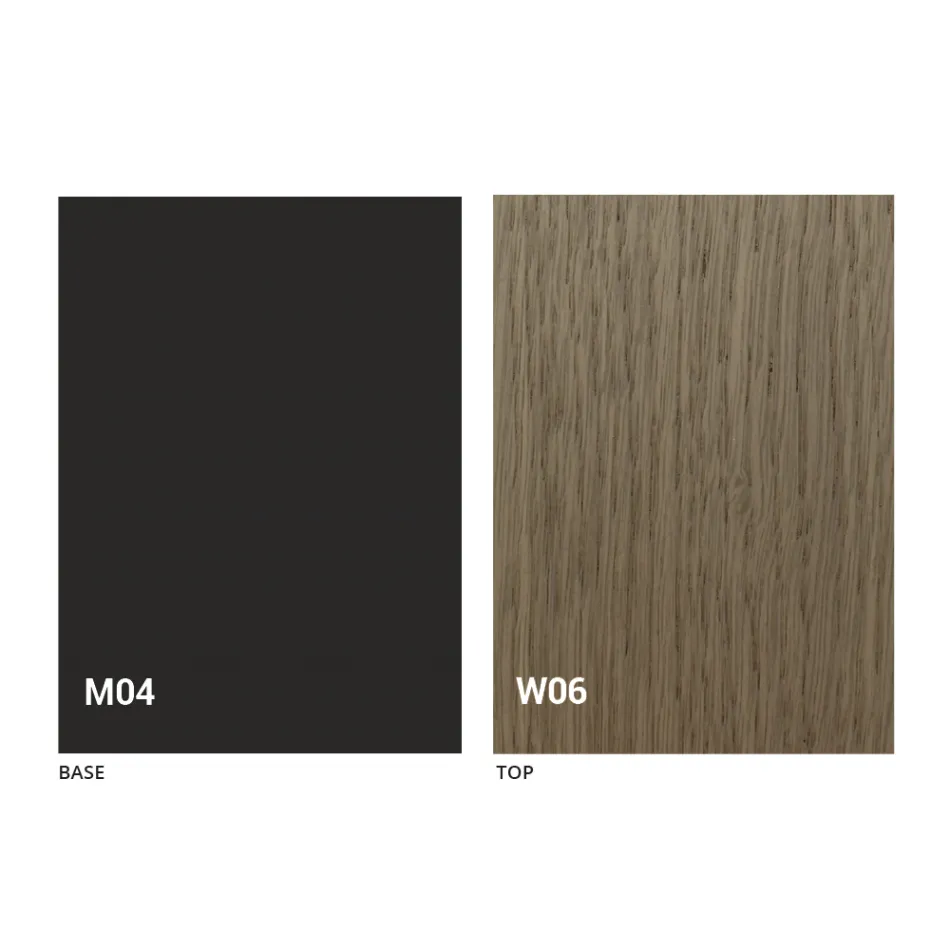 Runt utdragbart matbord med träplatta Tillverkad i Italien - Crodino Viadurini