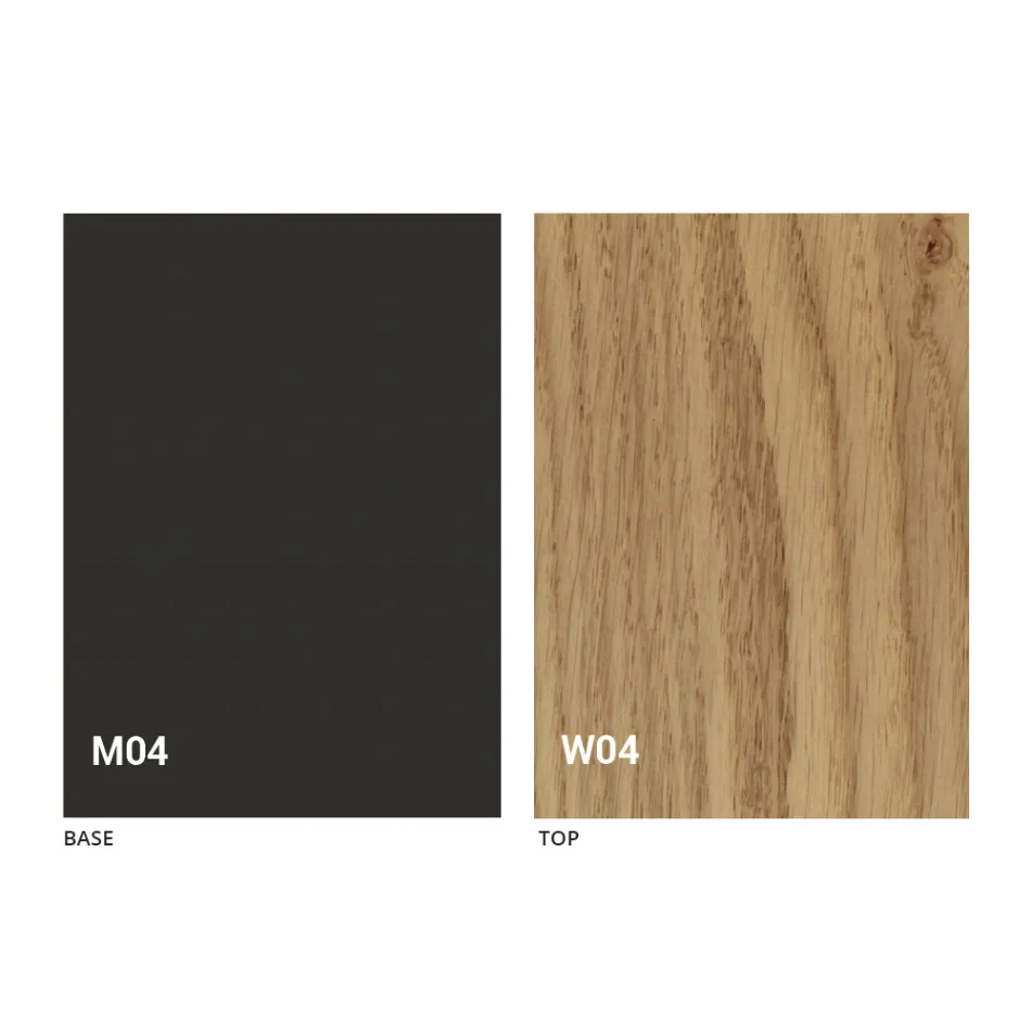 Runt utdragbart matbord med träplatta Tillverkad i Italien - Crodino Viadurini