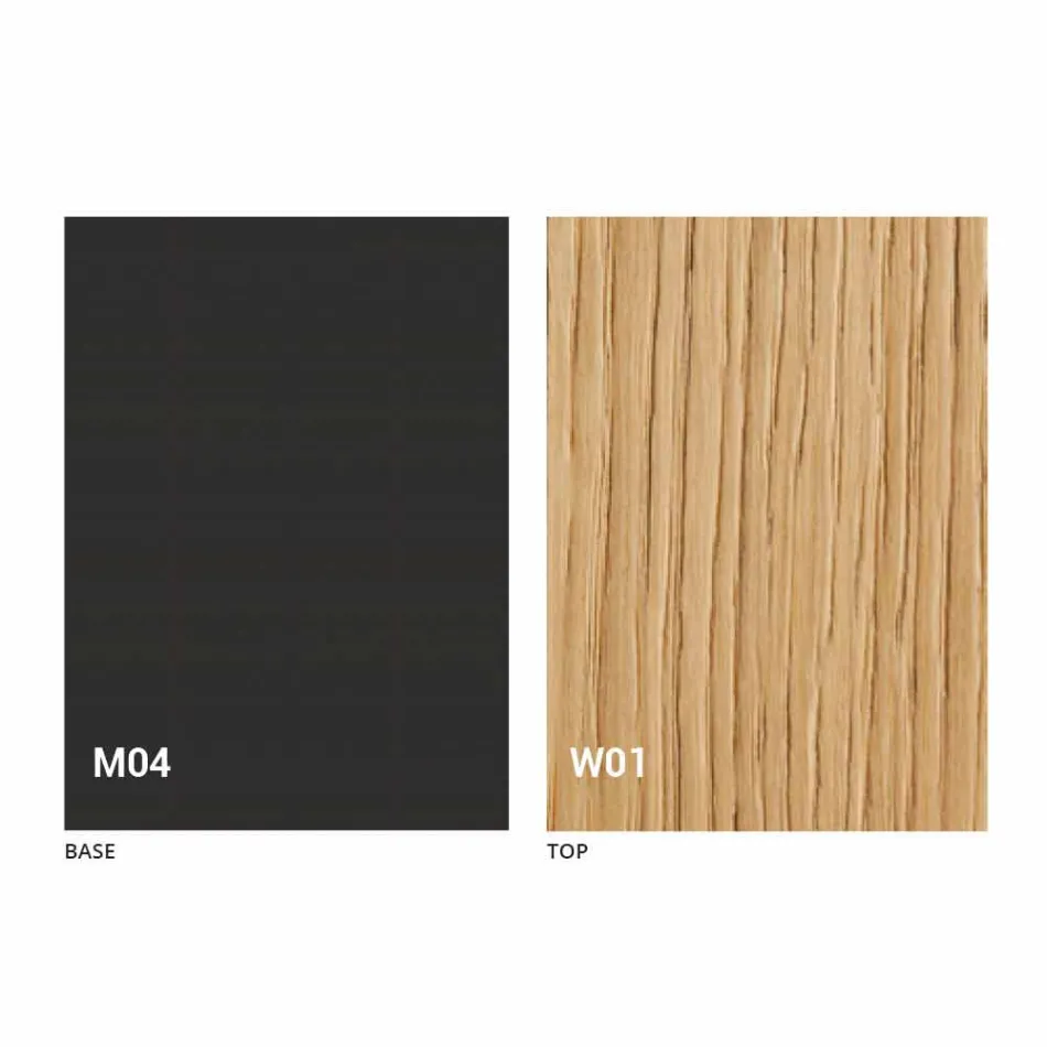 Runt utdragbart matbord med träplatta Tillverkad i Italien - Crodino Viadurini