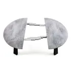 Runt matbord utdragbart Upp till 370 cm i trä och metall - Caimano Viadurini