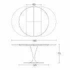Runt utdragbart matbord i laminamkeramik Tillverkad i Italien - Lupetto Viadurini