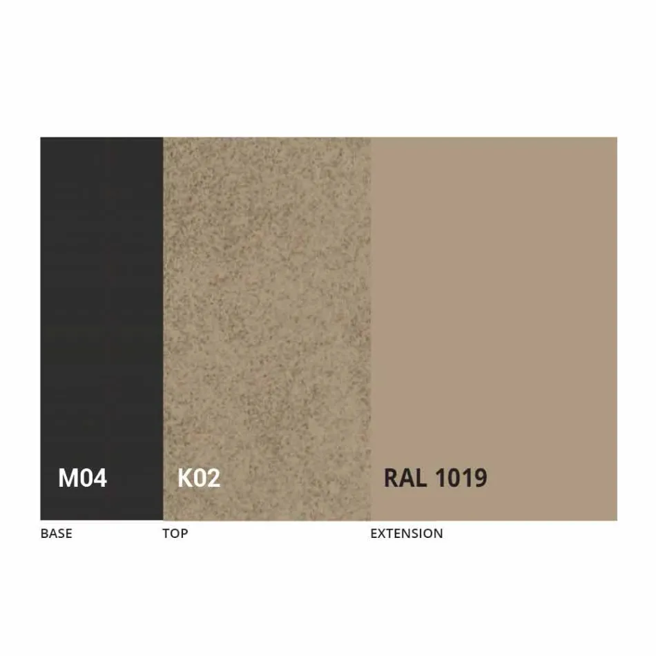 Runt utdragbart matbord i laminamkeramik Tillverkad i Italien - Lupetto Viadurini