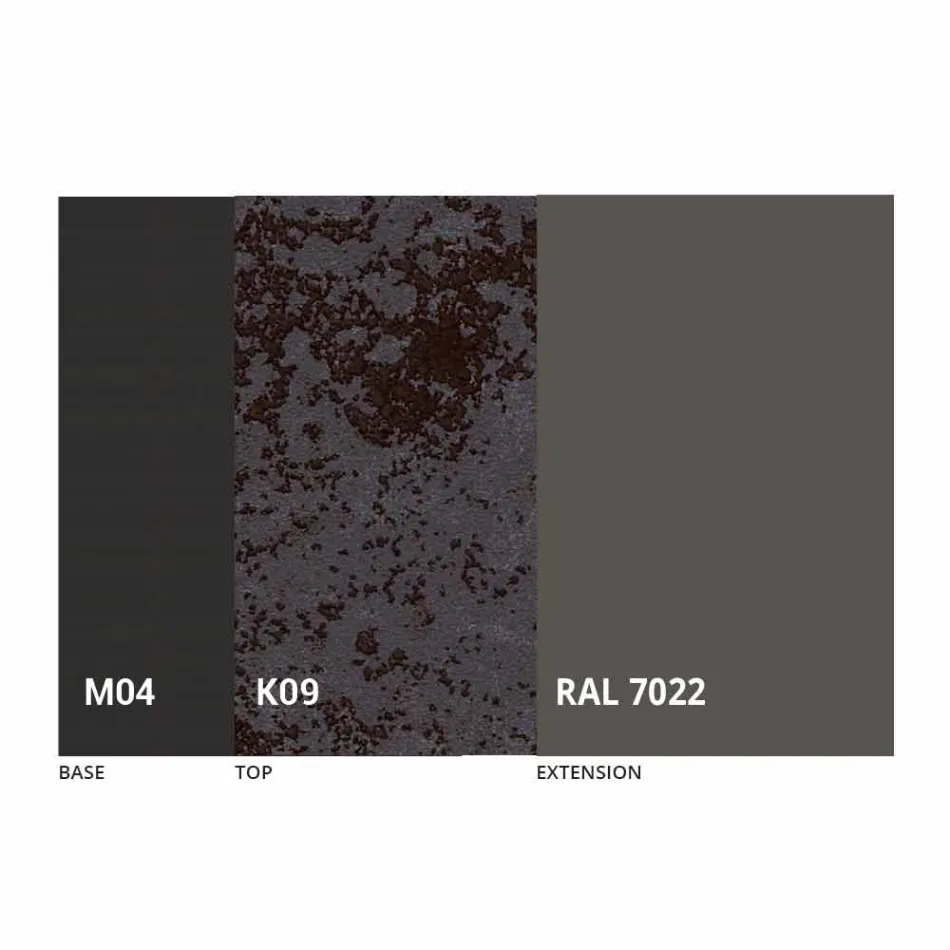 Runt utdragbart matbord i laminamkeramik Tillverkad i Italien - Lupetto Viadurini