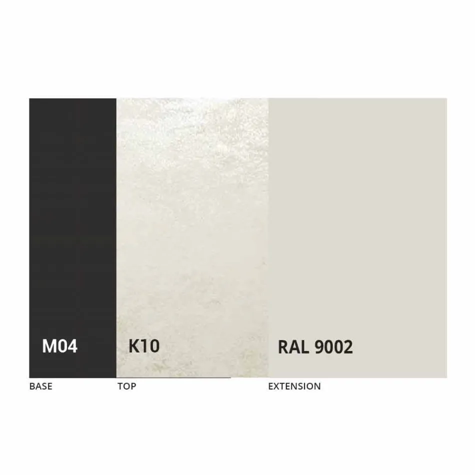 Runt utdragbart matbord i laminamkeramik Tillverkad i Italien - Lupetto Viadurini