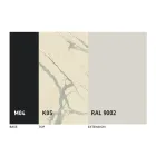 Runt utdragbart matbord i laminamkeramik Tillverkad i Italien - Lupetto Viadurini