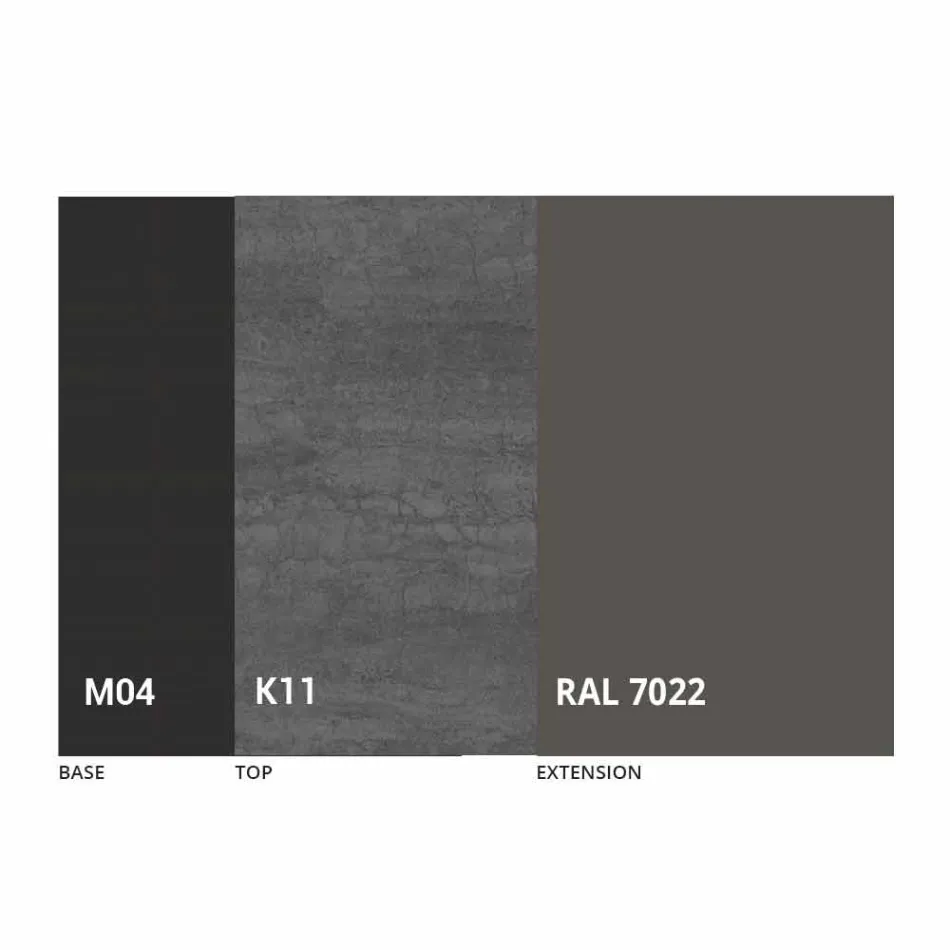 Runt utdragbart matbord i laminamkeramik Tillverkad i Italien - Lupetto Viadurini