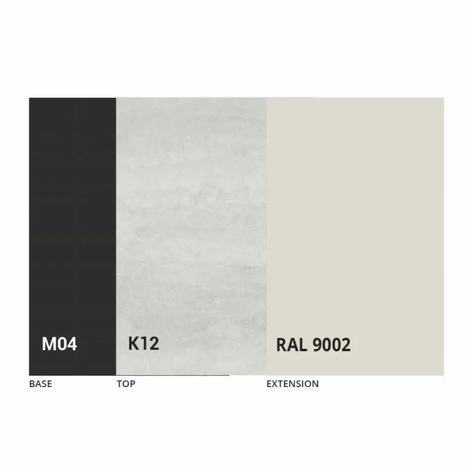 Runt utdragbart matbord i laminamkeramik Tillverkad i Italien - Lupetto Viadurini