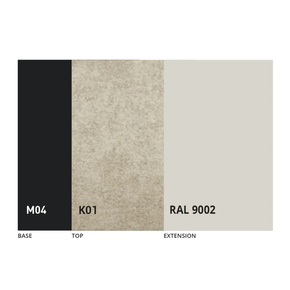 Runt utdragbart matbord i laminamkeramik Tillverkad i Italien - Lupetto Viadurini