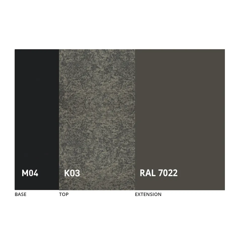 Runt utdragbart matbord i laminamkeramik Tillverkad i Italien - Lupetto Viadurini