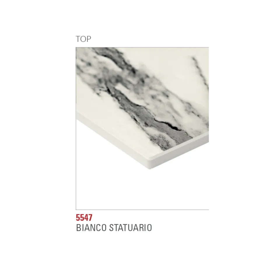 Runt matbord med HPL-skiva i lager Tillverkat i Italien - Lingotto Viadurini