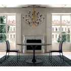 Runt matbord med laminatskiva tillverkat i Italien – dollar Viadurini