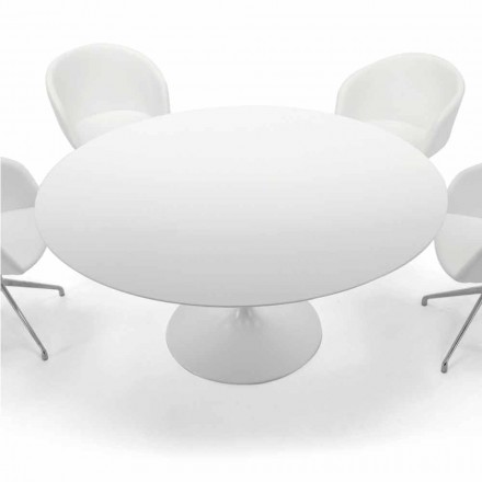 Runt matbord med laminatskiva tillverkat i Italien – dollar Viadurini