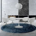 Runt matbord med laminatskiva tillverkat i Italien – dollar Viadurini