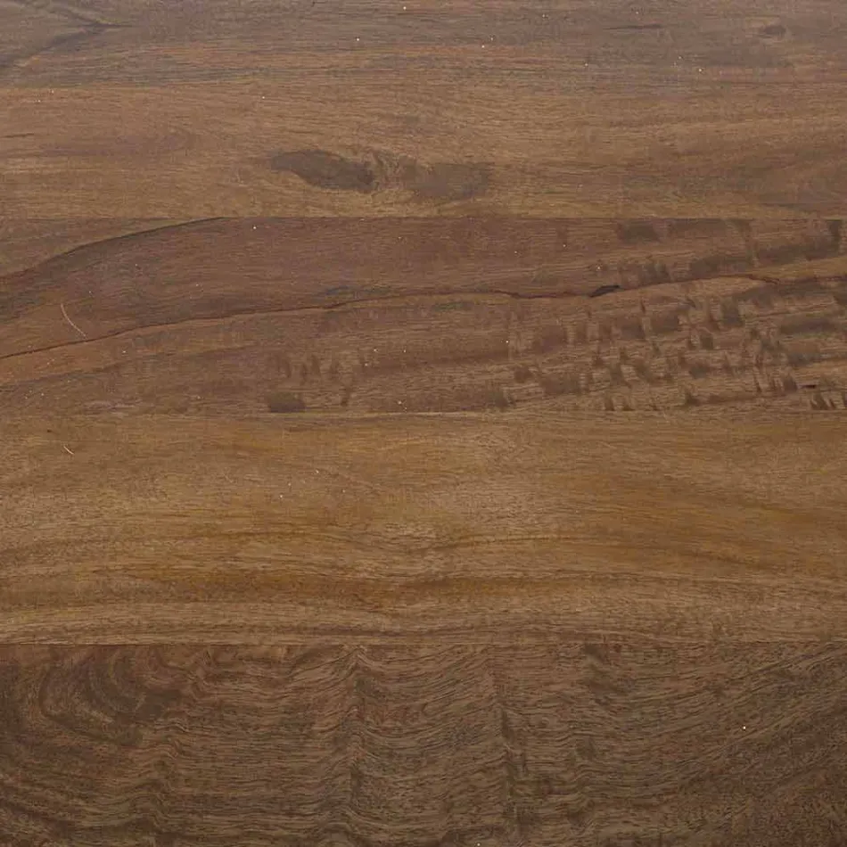 Homemotion runt matbord med mangoträskiva - Rondolo Viadurini