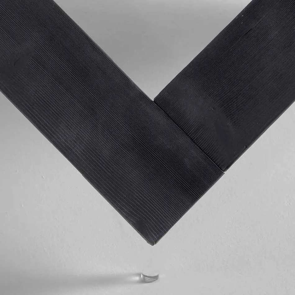 Runda matbord i trä med glasskiva Bao, modern design Viadurini