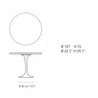 Runt matbord i marmor och målad aluminium tillverkat i Italien - Superb Viadurini