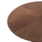 Runt matbord i fanerad Mdf och massivt trä - Fulmin Viadurini