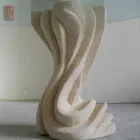 Runda matbord i sten med glasskiva Cadmus Viadurini