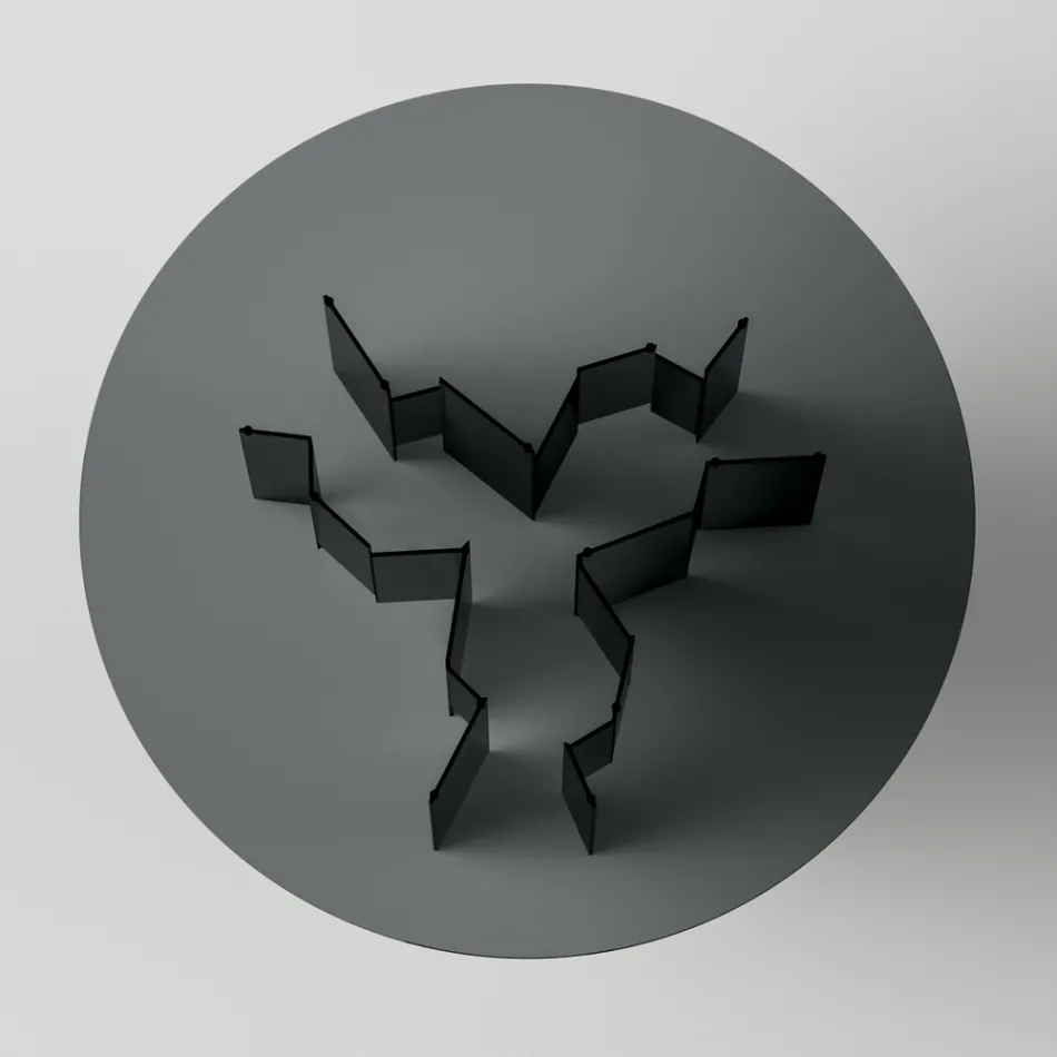 Runt matbord i extra klart eller rökt glas tillverkat i Italien - Thommy Viadurini