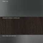 Runt matbord i rökt glas med träunderrede Made in Italy - Rondo Viadurini