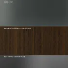 Runt matbord i rökt glas med träunderrede Made in Italy - Rondo Viadurini