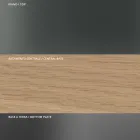 Runt matbord i rökt glas med träunderrede Made in Italy - Rondo Viadurini